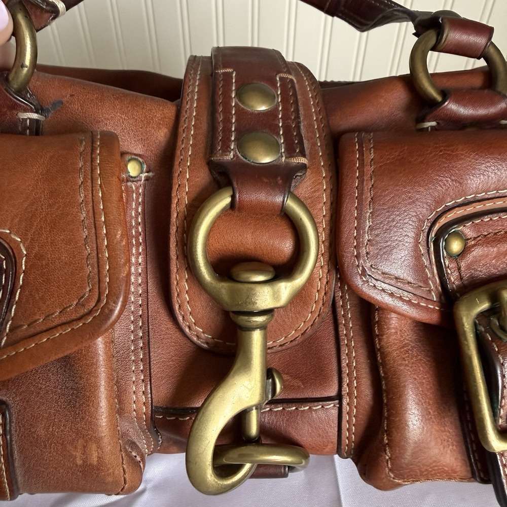 Vtg COACH Mandy Legacy 65th Anniversary Satchel Bag Turnlock Brown Leather Y2K - Picture 7 of 16